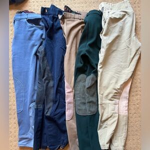 Lot of Used Equestrian Breeches - 30 and 32 - Ariat, Tuff Rider, and Others